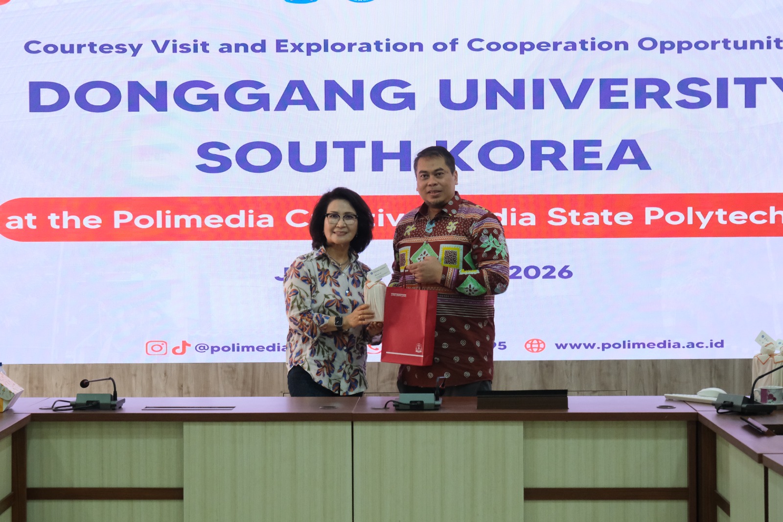 Audiensi Politeknik Negeri Media Kreatif dengan Donggang University Korea Selatan
